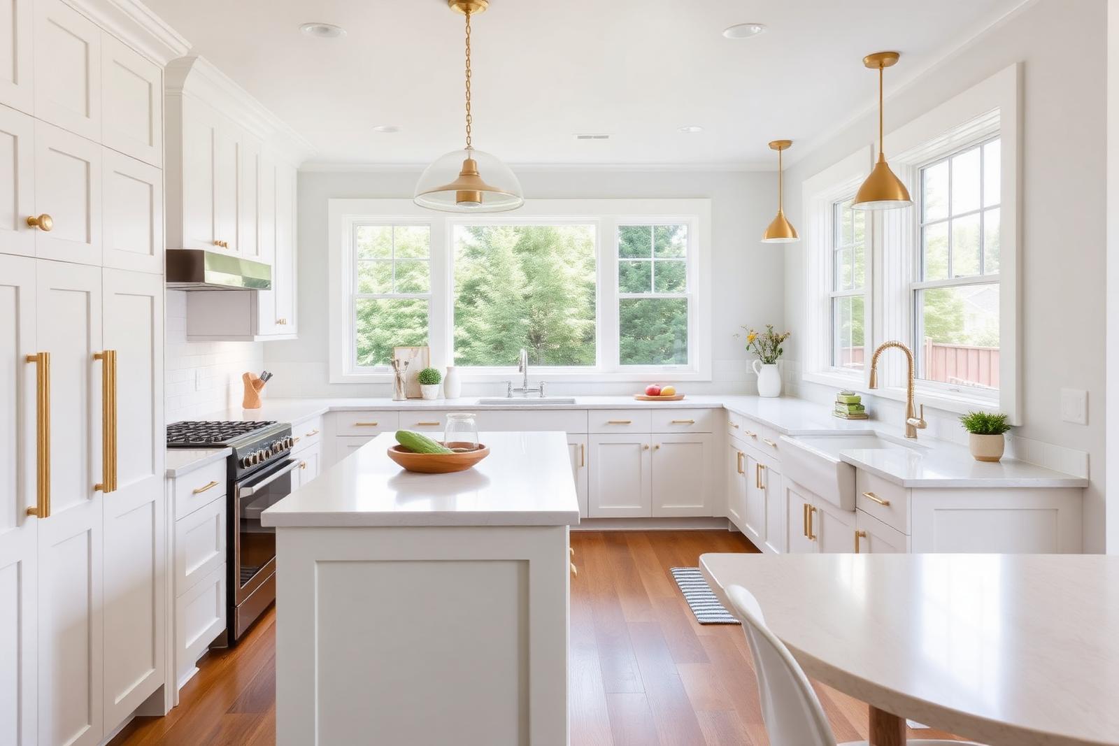 Modern kitchen remodel with quartz counters and custom cabinetry